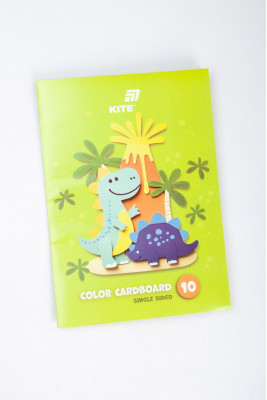 Картон кольоровий, 10 аркушів, А4, односторонній, KITE